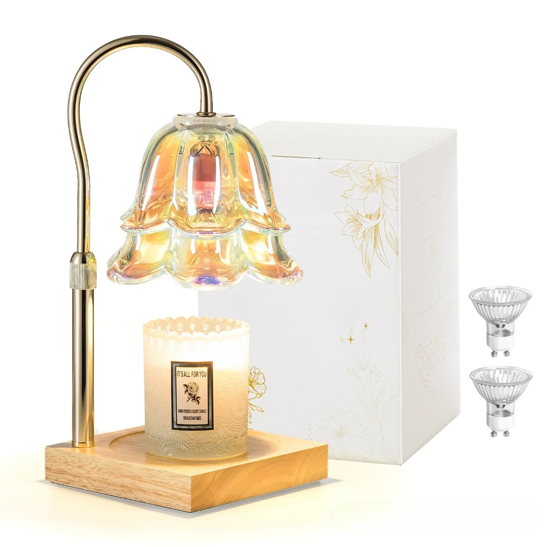 Floral Glass Candle Warmer Lamp