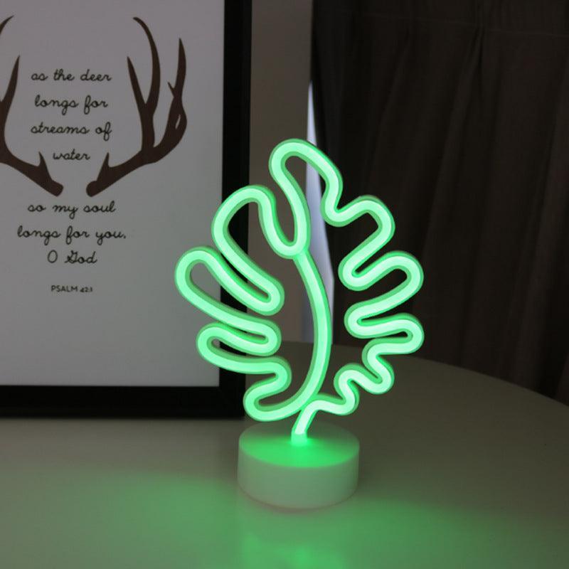 Palm Leaf Neon Modelling Lamp - 3D Optical Lamp