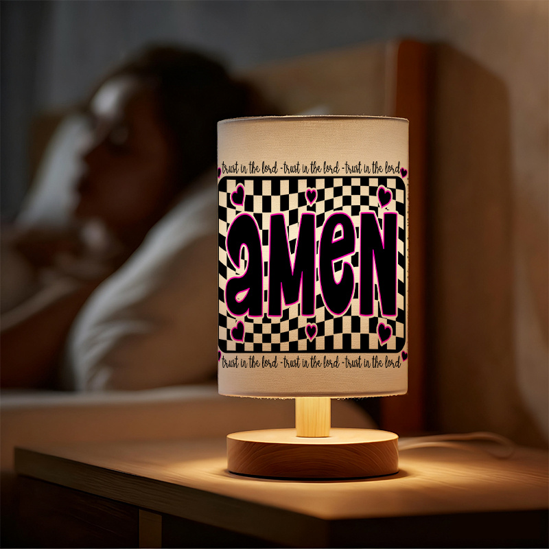 Modern USB-Powered Linen Lamp