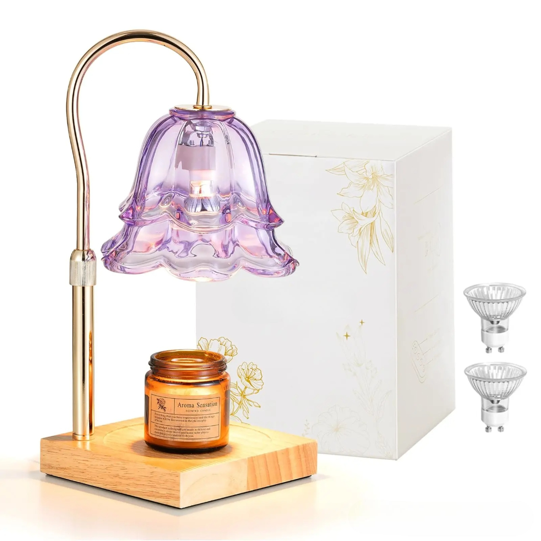 Floral Glass Candle Warmer Lamp