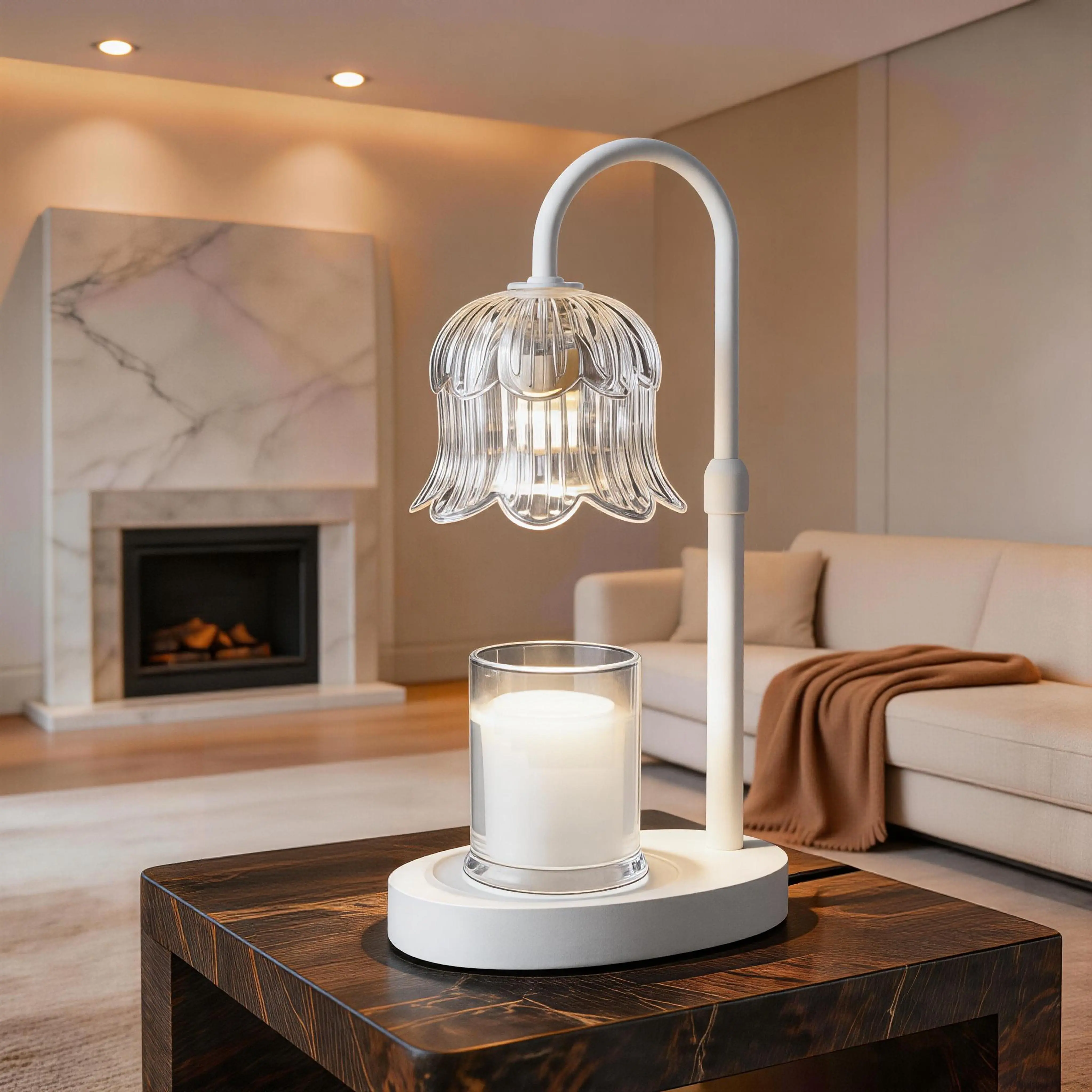 Metal Candle Warmer Lamp With Timer And Brightness Control