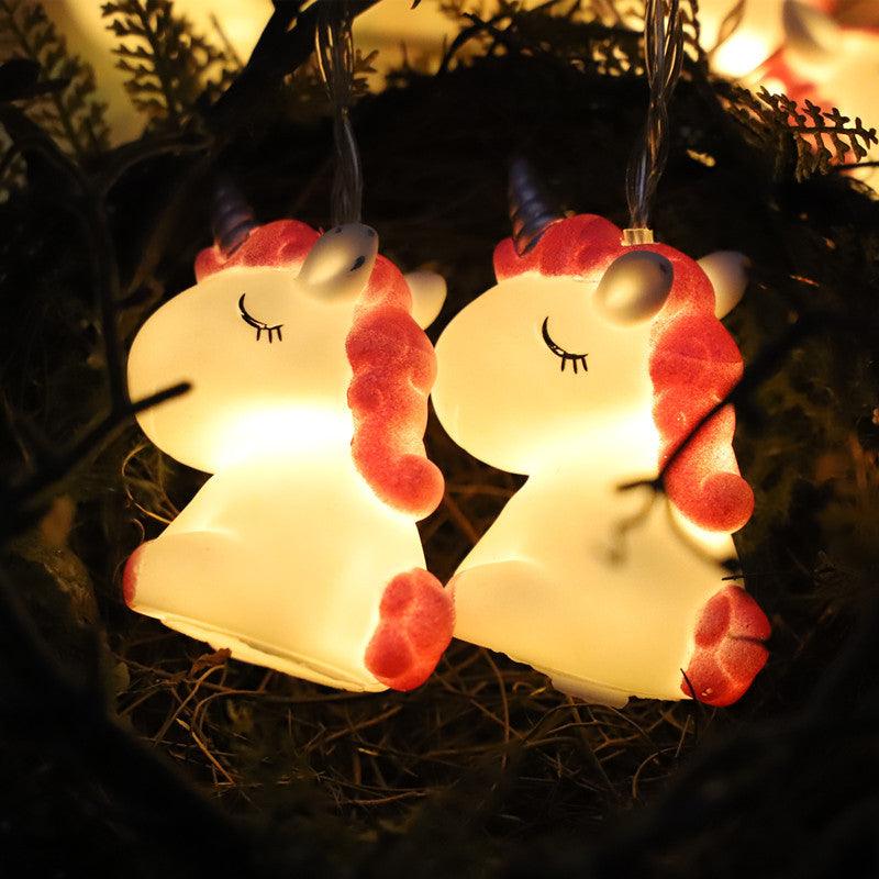 Battery Operated Unicorn String Lights 3D Optical Illusion Lamp-3D Optical Lamp