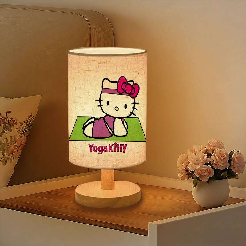 Sanrio USB-powered linen lamp with a creative design ambiance in the living room