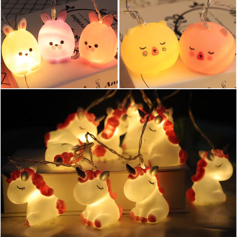 Battery Operated Unicorn String Lights 3D Optical Illusion Lamp-3D Optical Lamp