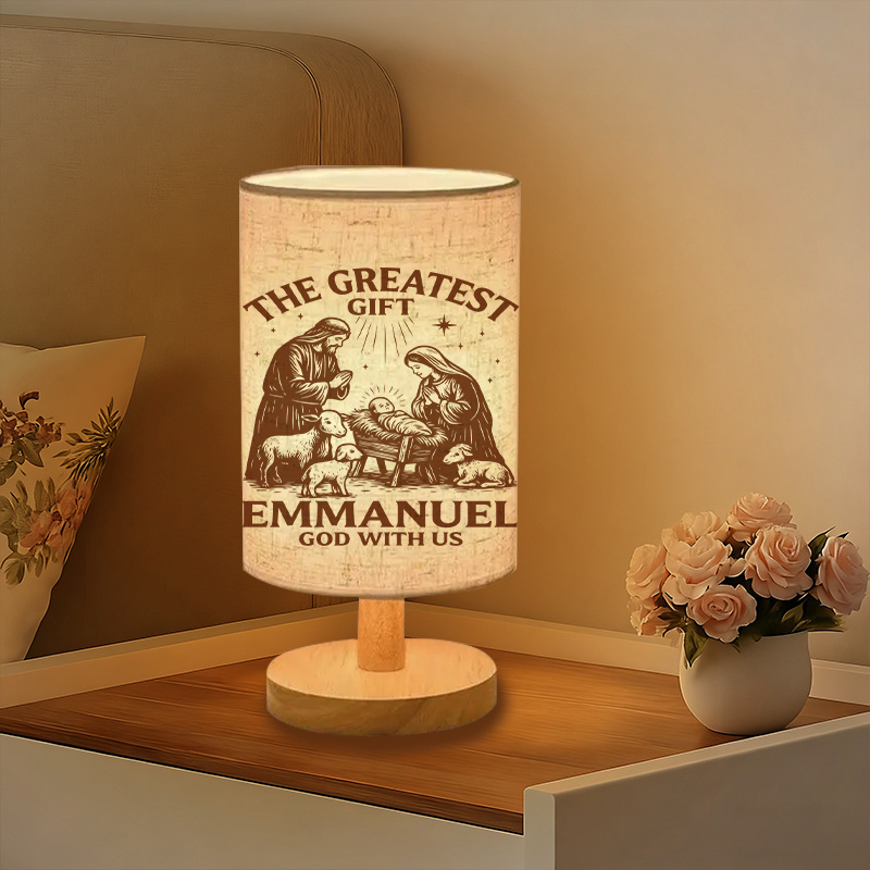 Modern USB Powered Linen Lamp with Unique Design and Exquisite Patterns