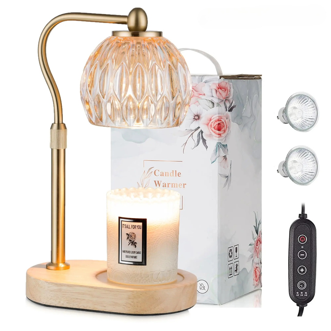 Floral Glass Candle Warmer Lamp