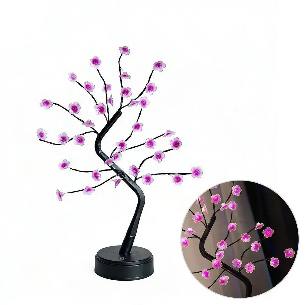 LED Rainbow Rose Flower Tree Lamp