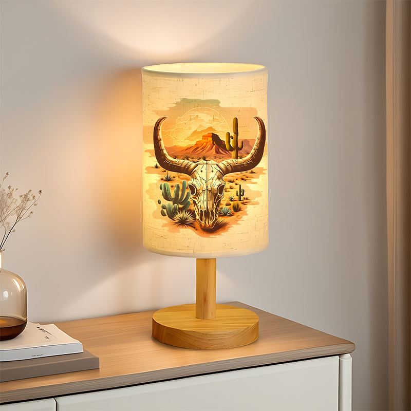 Modern USB-Powered Linen Lamp 