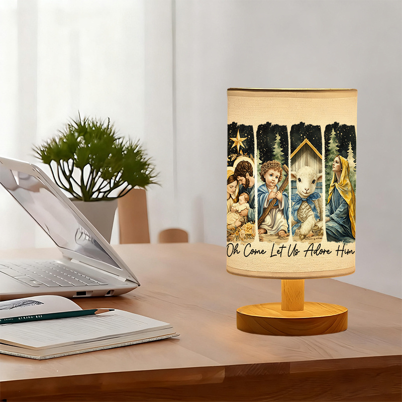 Modern USB-Powered Linen Lamp