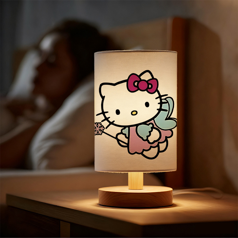 Sanrio Hello-like Character USB-Powered Bedside Lamp with Soft Glow Lighting 