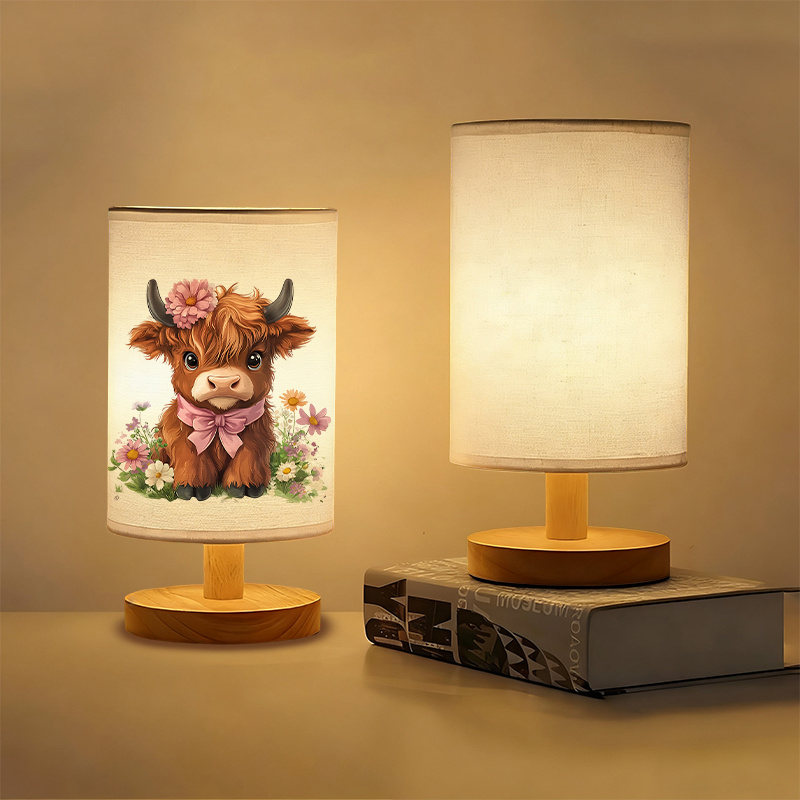 A Modern USB Powered Linen Table Lamp