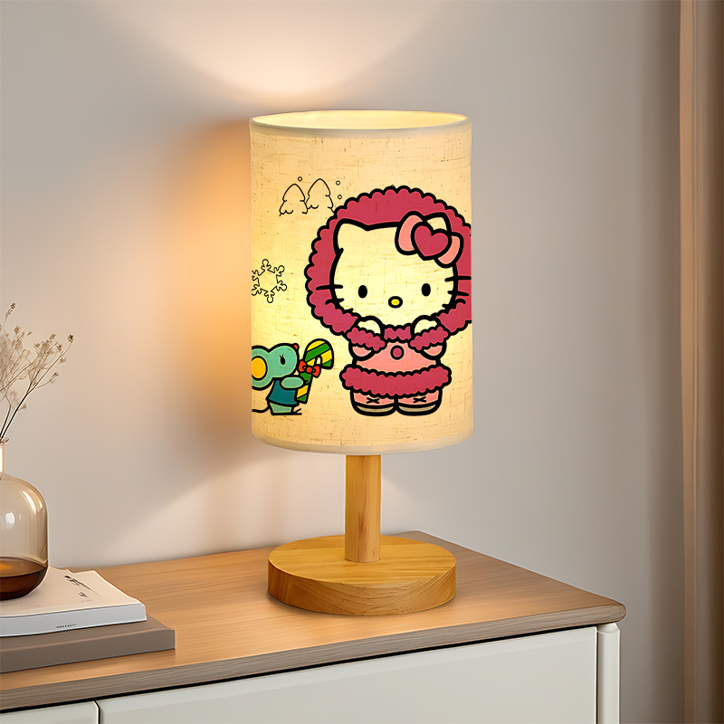 A modern Sanrio USB-powered linen lamp with a creative design