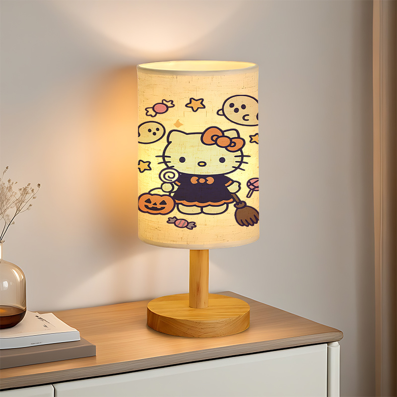 modern Sanrio USB-powered linen lamp with a creative design