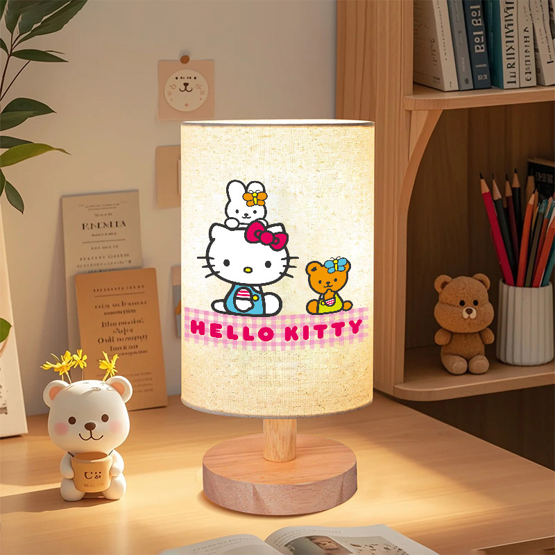 Adorable Bedside Lamp Featuring a Hello Kitty