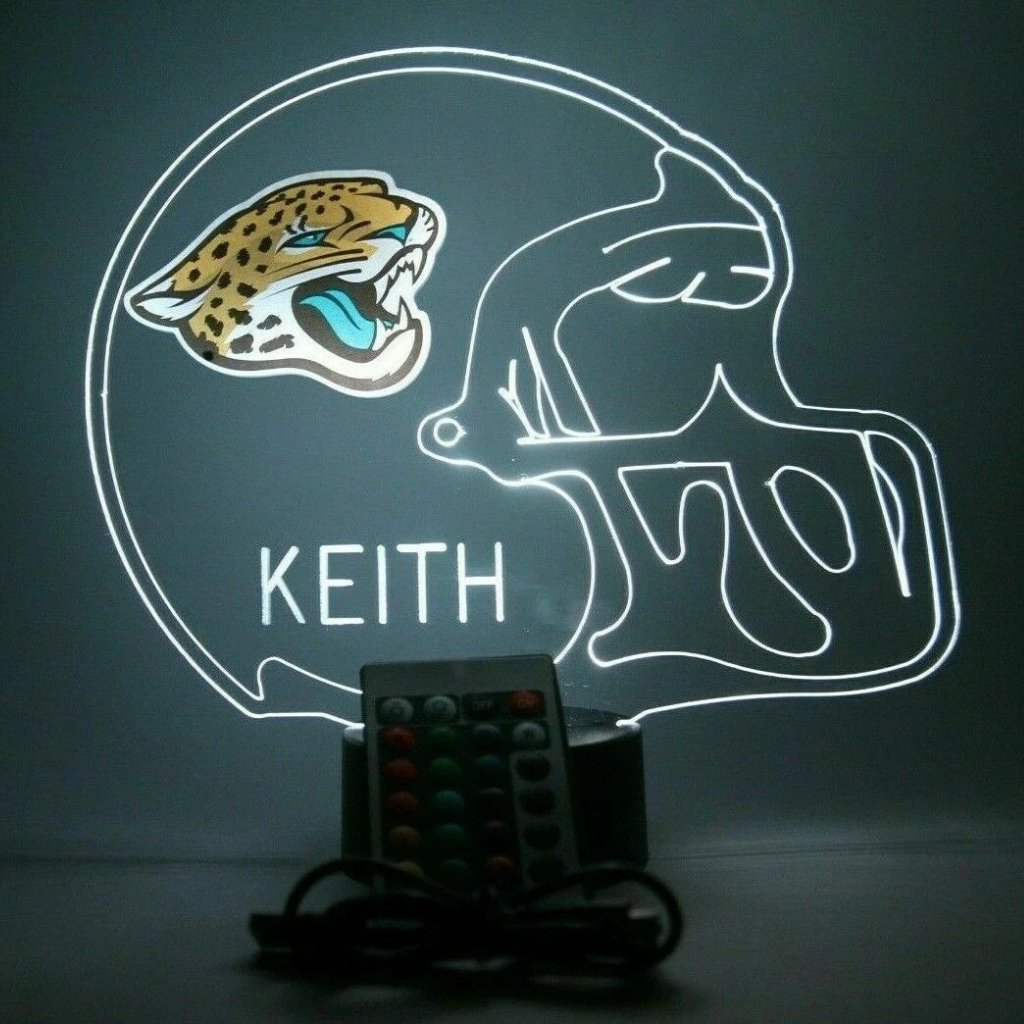 Jacksonville Jaguars Personalized LED Football Night Light