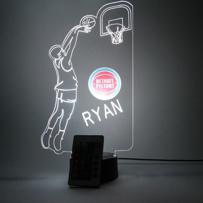 Detroit Pistons NBA Basketball Player Sports Light Up Lamp