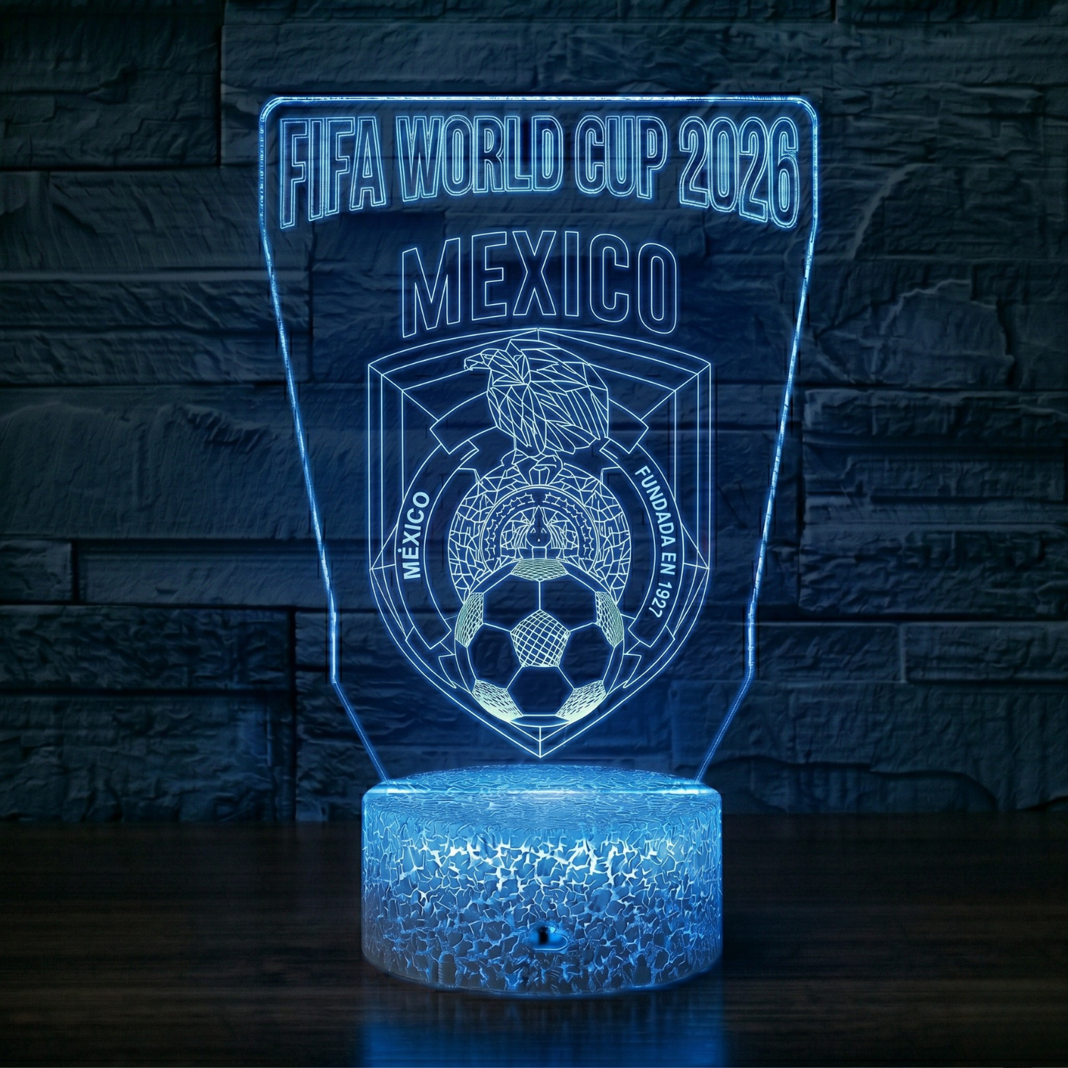 FIFA 2026 Mexico Soccer Sports Themed 3D Optical Lamp