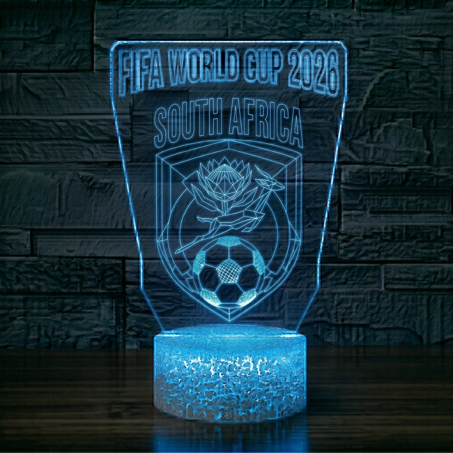FIFA 2026 South Africa Soccer Sports Themed 3D Optical Lamp