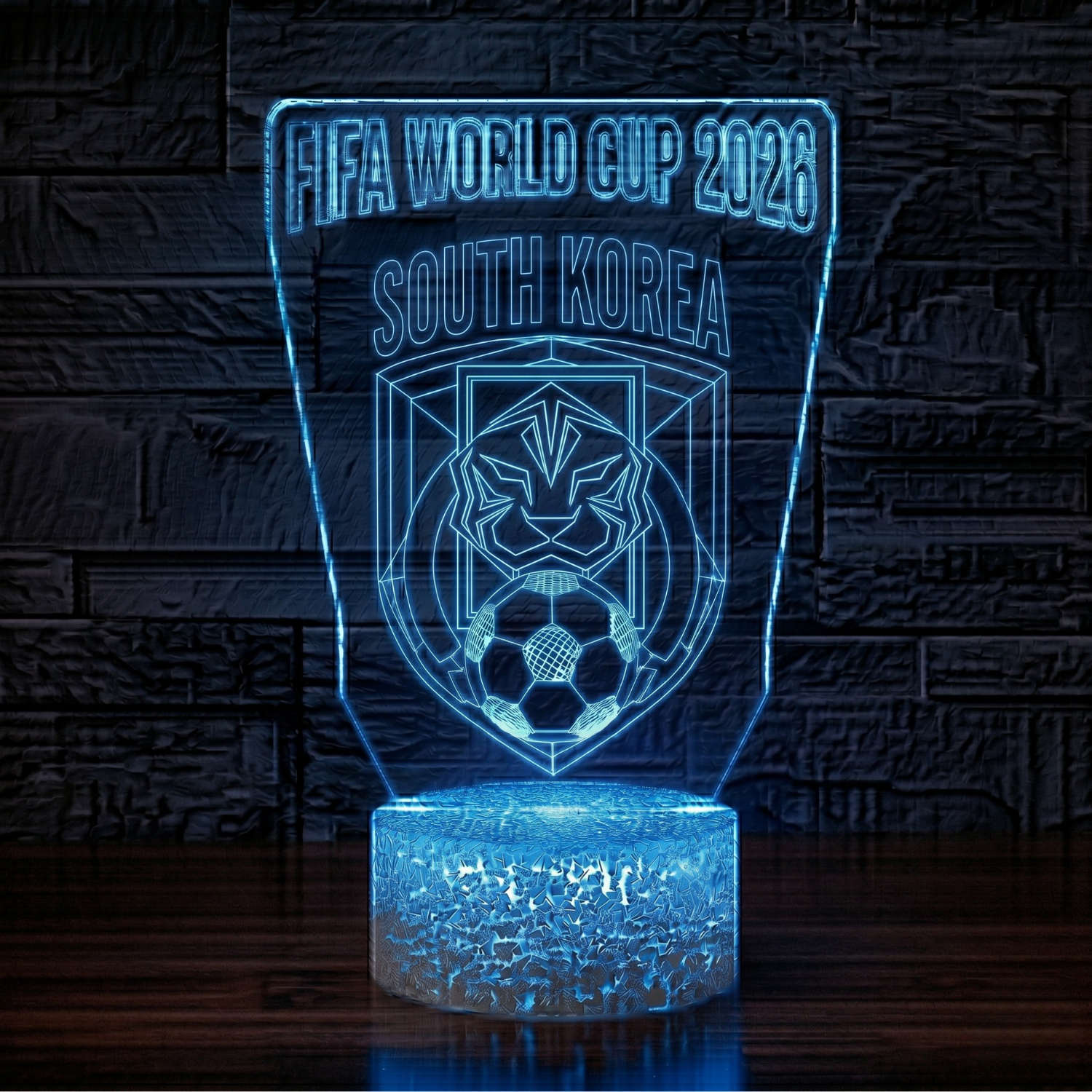 FIFA 2026 South Korea Soccer Sports Themed 3D Optical Lamp