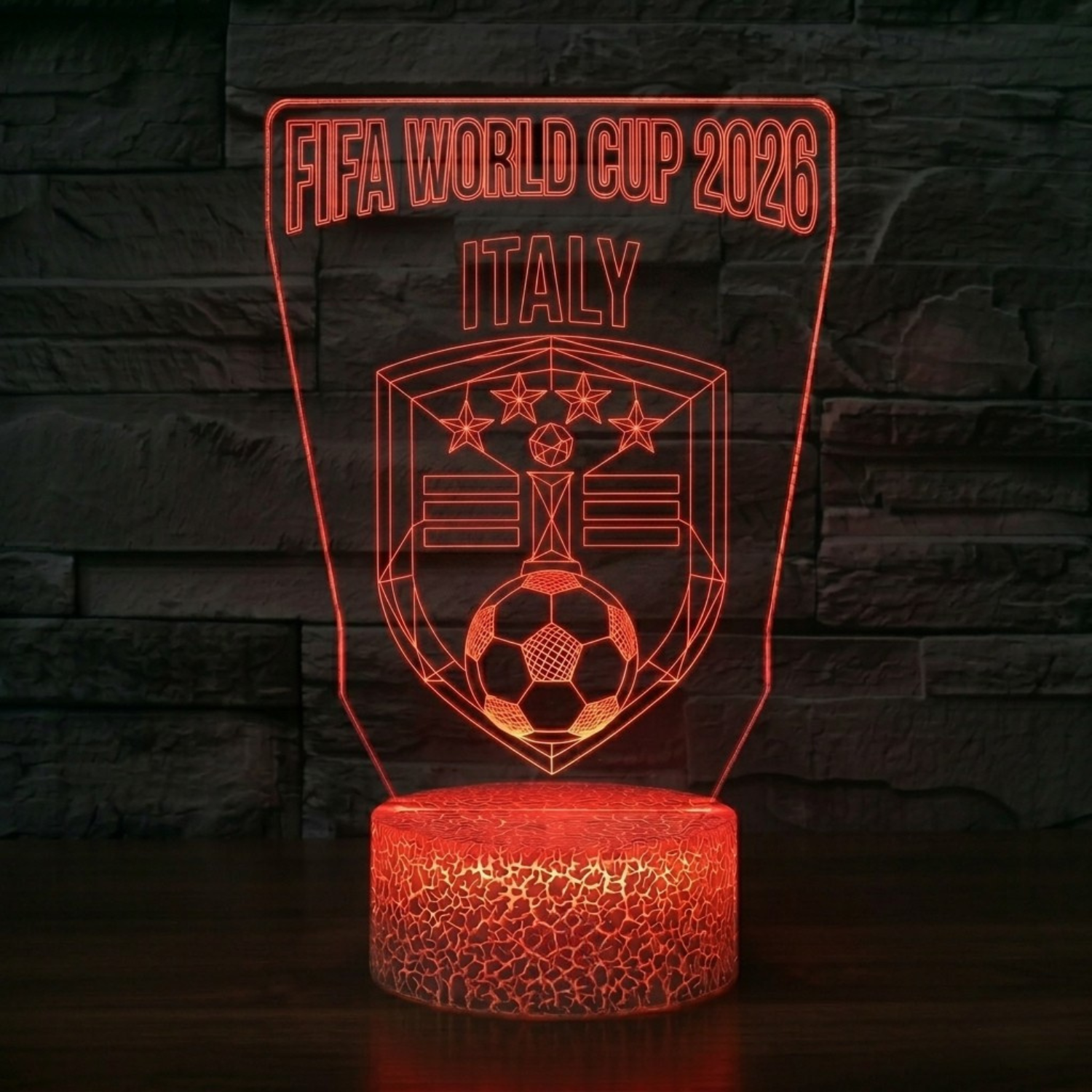 FIFA 2026 Italy Soccer Sports Themed 3D Optical Lamp