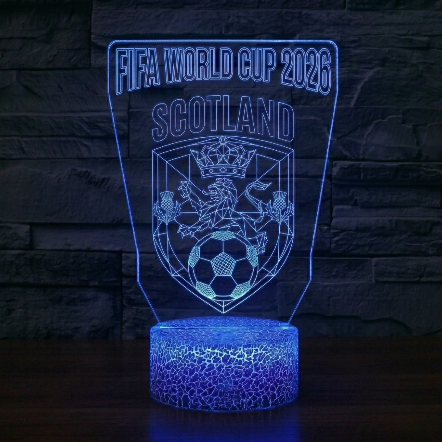 FIFA 2026 Scotland Soccer Sports Themed 3D Optical Lamp