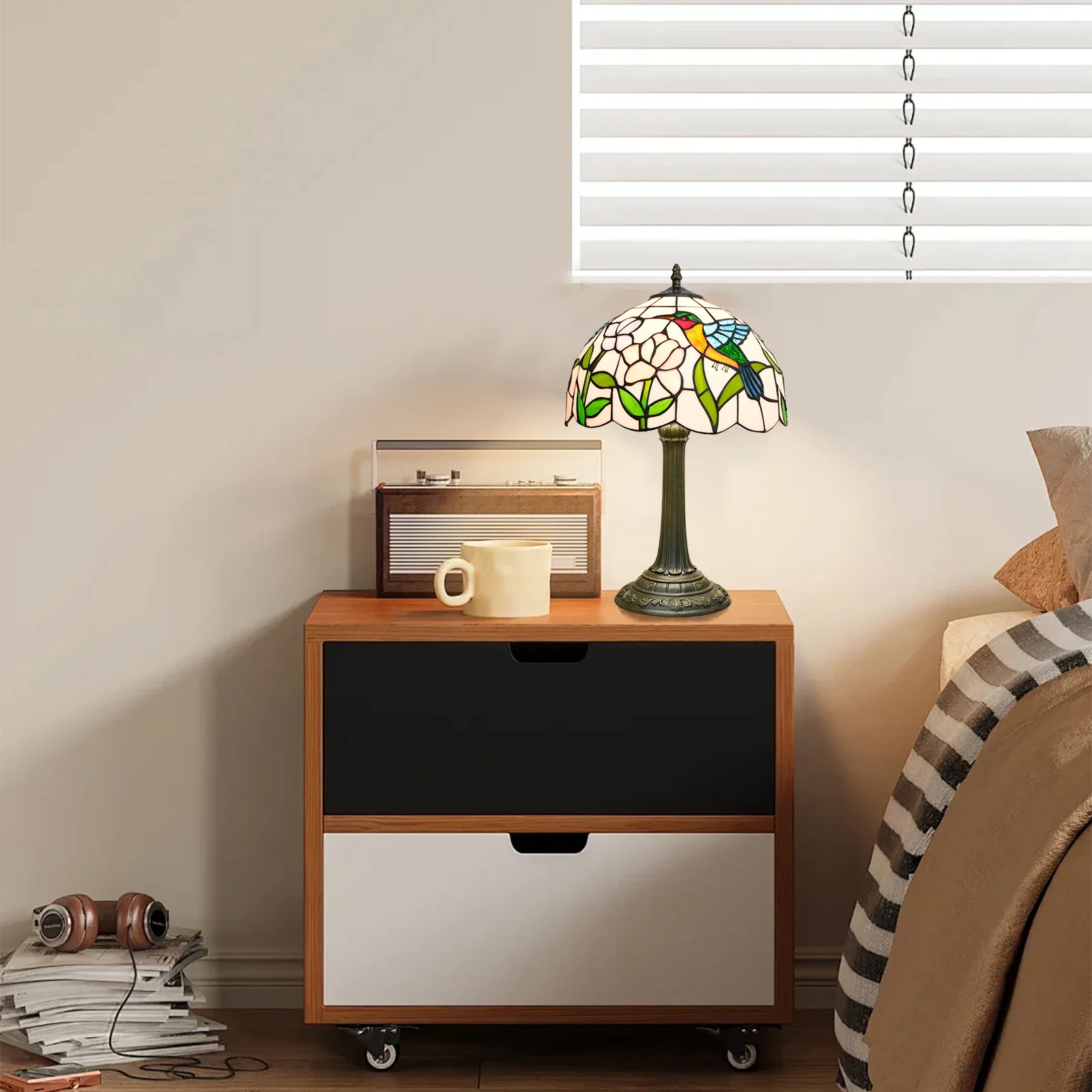 Hummingbird Flower Desk Lamp