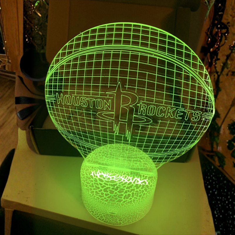 Houston Rockets Basketball 3D Lamp