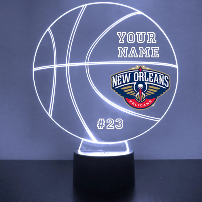 New Orleans Pelicans LED Basketball Sports Fan Lamp