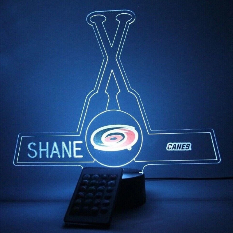 Carolina Hurricanes NHL NC Canes Hockey Fan Light Up Lamp