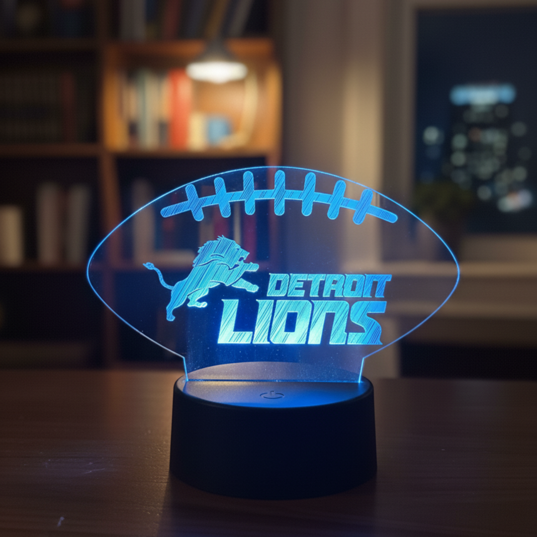 Detroit Lions Football Acrylic Night Light