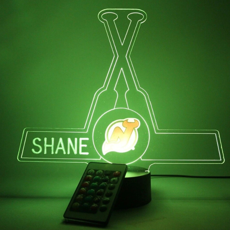 New Jersey Devils NHL Hockey Sports Light Up Lamp