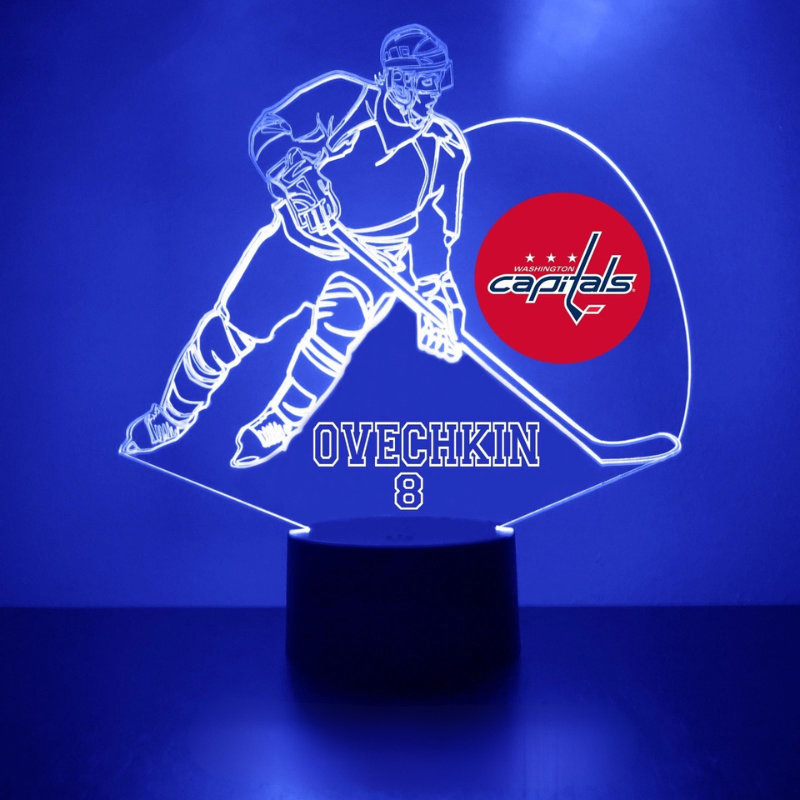 Personalized Washington Capitals Night LED Light Lamp 