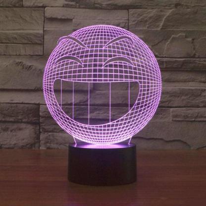 Smile Face Emoji 3D Optical Illusion Lamp - 3D Optical Lamp