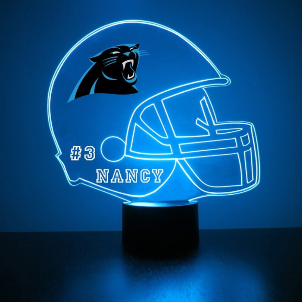 Carolina Panthers Personalized LED Lamp