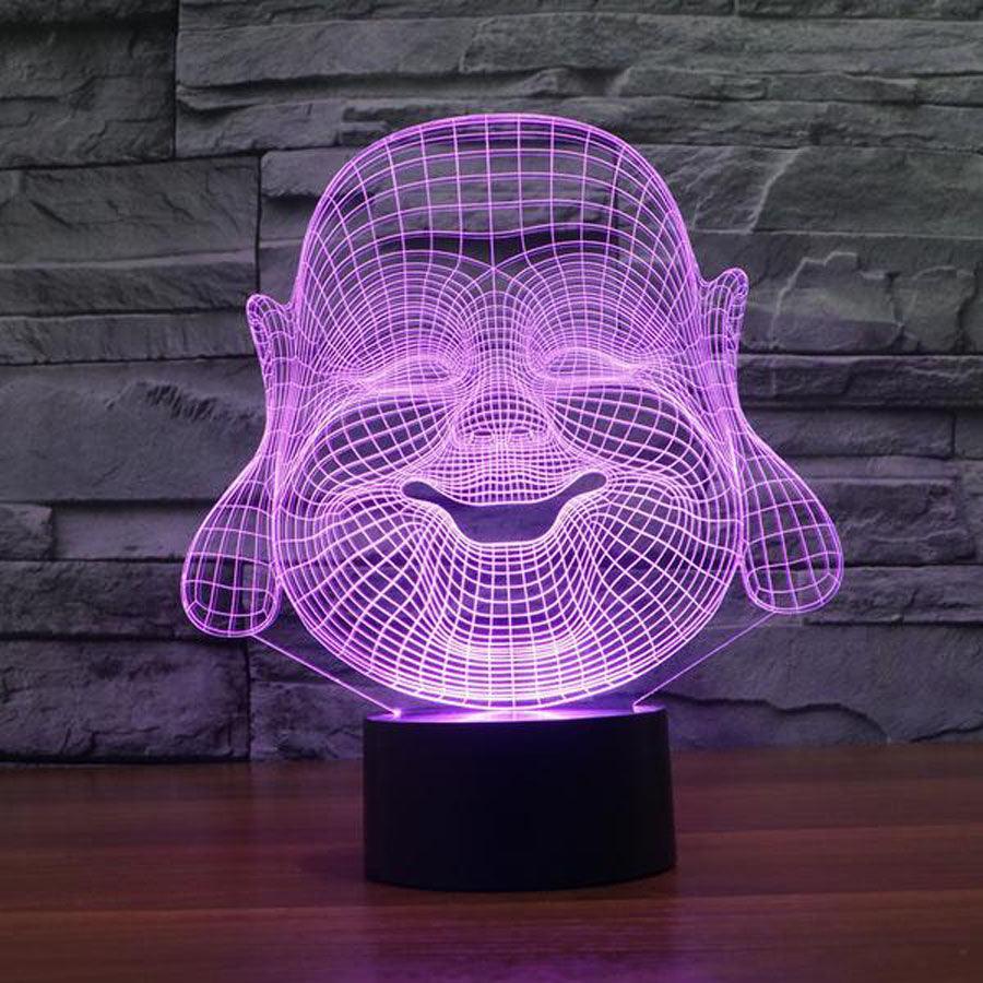 Smiling Buddha Illusion Lamp-3D Optical Lamp