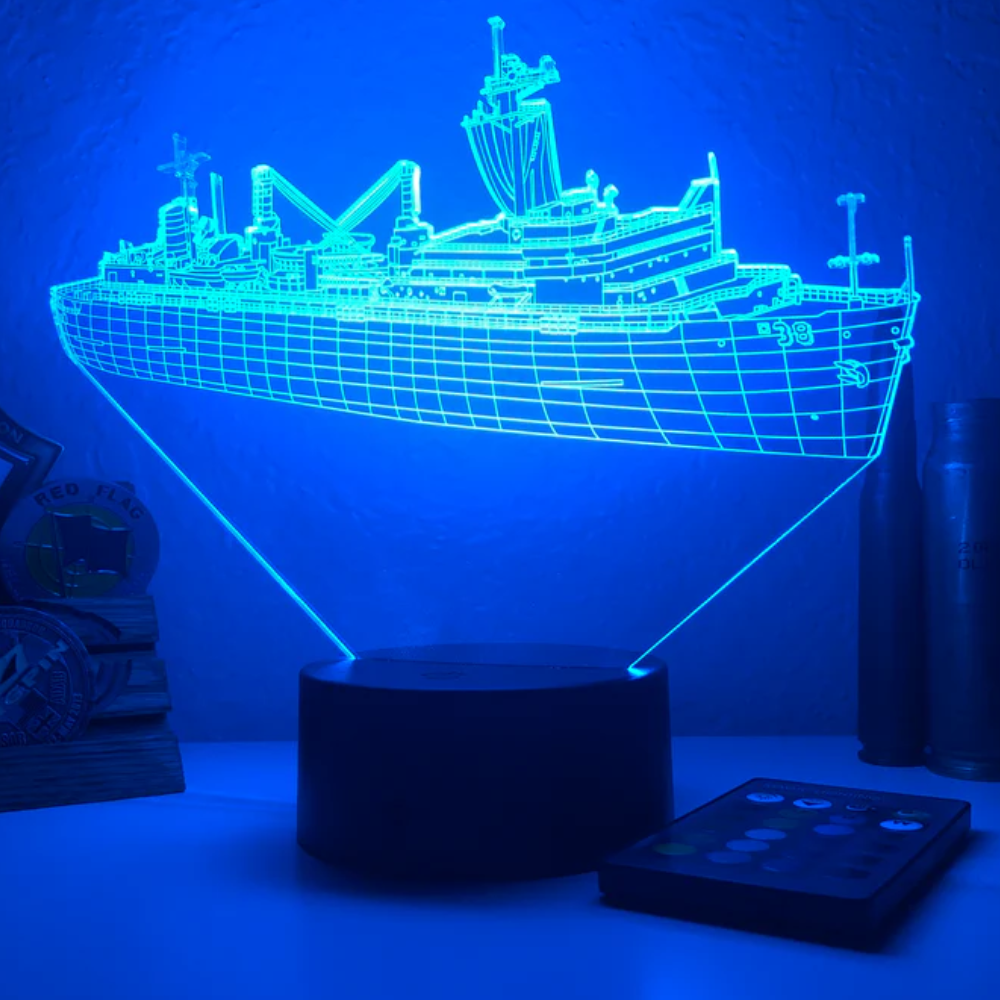 Ship Themed Illusion LED Lamp-3D Optical Lamp