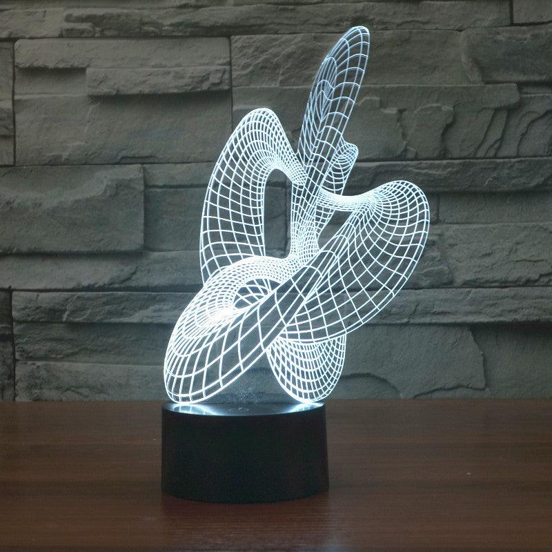 Abstract Wavy 3D Optical Illusion Lamp For Home Decor-3D Optical Lamp