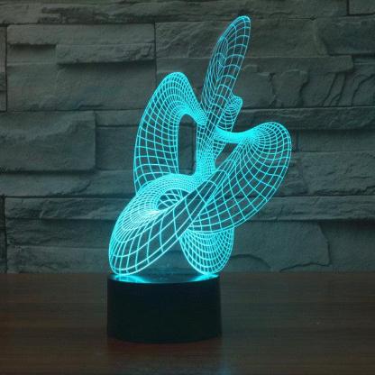Abstract Wavy 3D Optical Illusion Lamp - 3D Optical Lamp