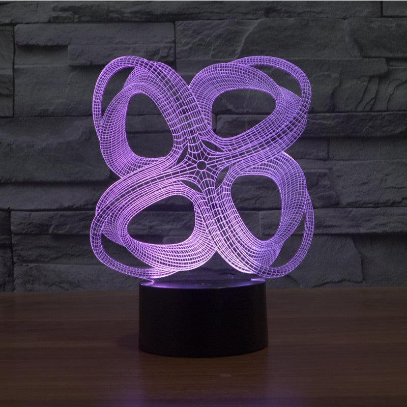 Abstract Impossible Object 3D Optical Illusion Lamp - 3D Optical Lamp