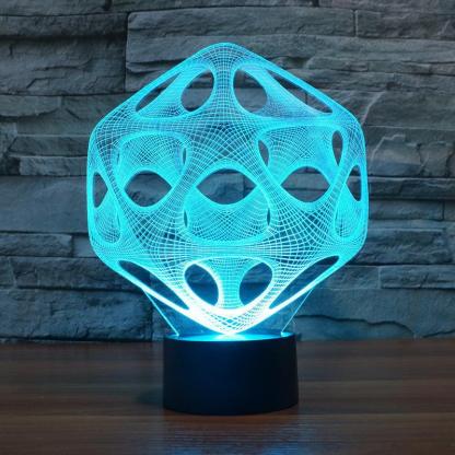 Abstract Prism Structure 3D Optical Illusion Lamp - 3D Optical Lamp