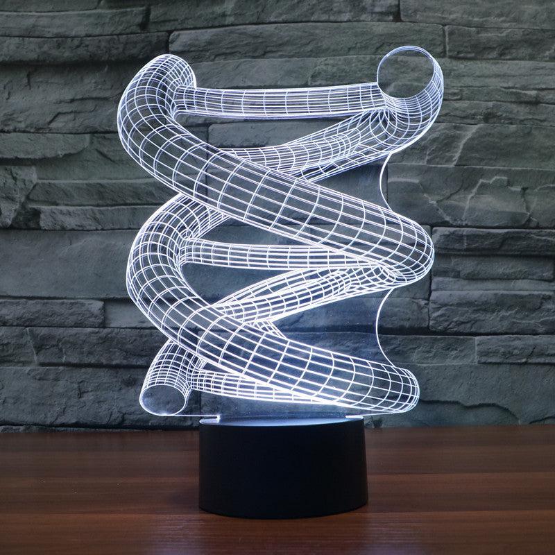 Spiral 3D Optical Illusion Lamp - 3D Optical Lamp