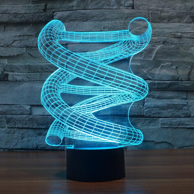 Spiral 3D Optical Illusion Lamp For Lighting And Decor-3D Optical Lamp