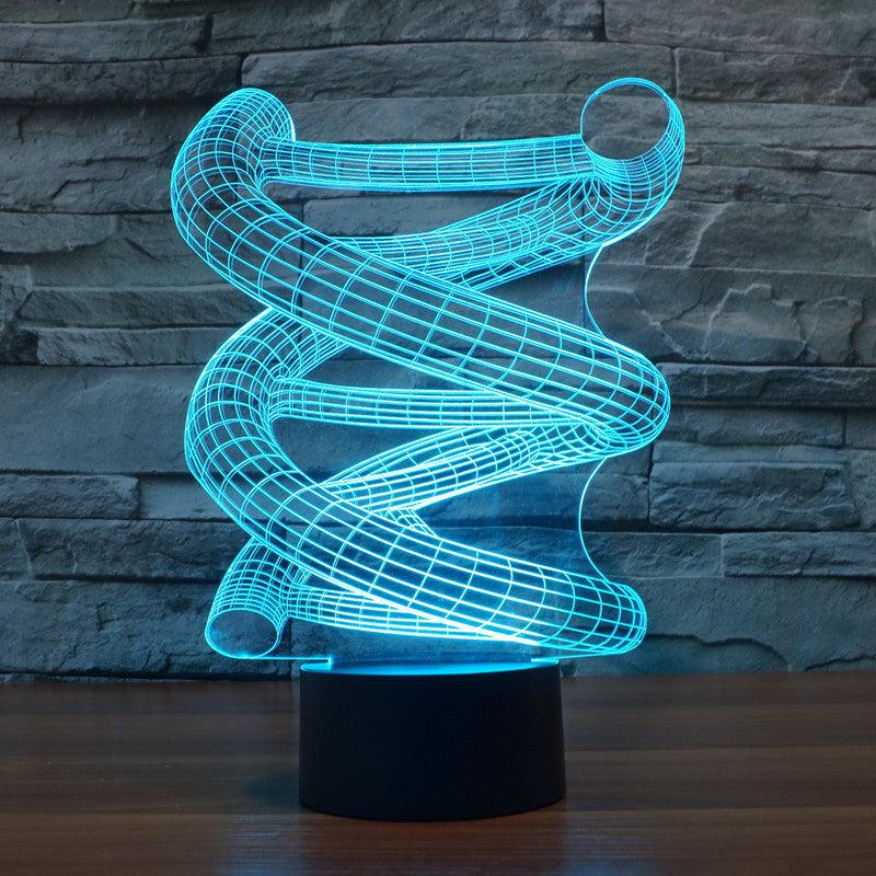 Spiral 3D Optical Illusion Lamp For Lighting And Decor-3D Optical Lamp