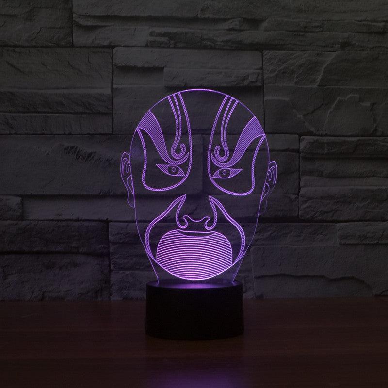 Mask Face Illusion Lamp-3D Optical Lamp