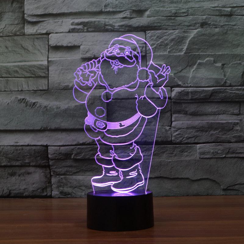 Jolly Santa Claus 3D Optical Illusion Lamp For Christmas And Decor-3D Optical Lamp