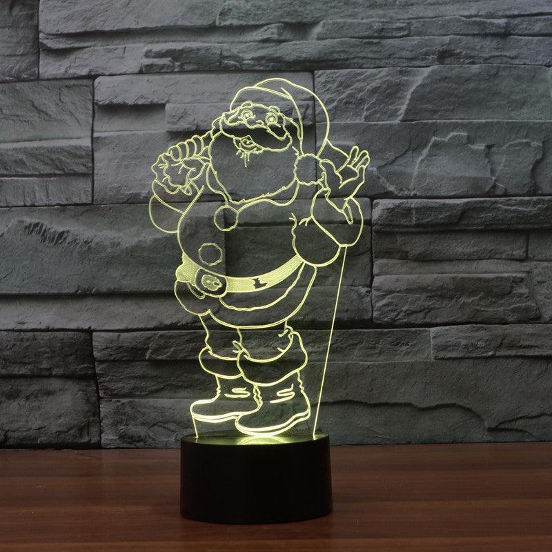 Jolly Santa Claus 3D Optical Illusion Lamp For Christmas And Decor-3D Optical Lamp