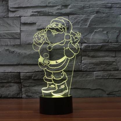 Jolly Santa Claus 3D Optical Illusion Lamp For Christmas And Decor-3D Optical Lamp
