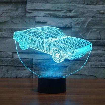 Ford Inspired Muscle Car 3D Optical Illusion Lamp - 3D Optical Lamp