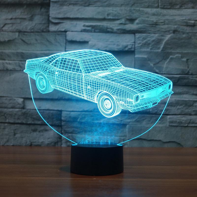 Ford Inspired Muscle Car 3D Optical Illusion Lamp - 3D Optical Lamp