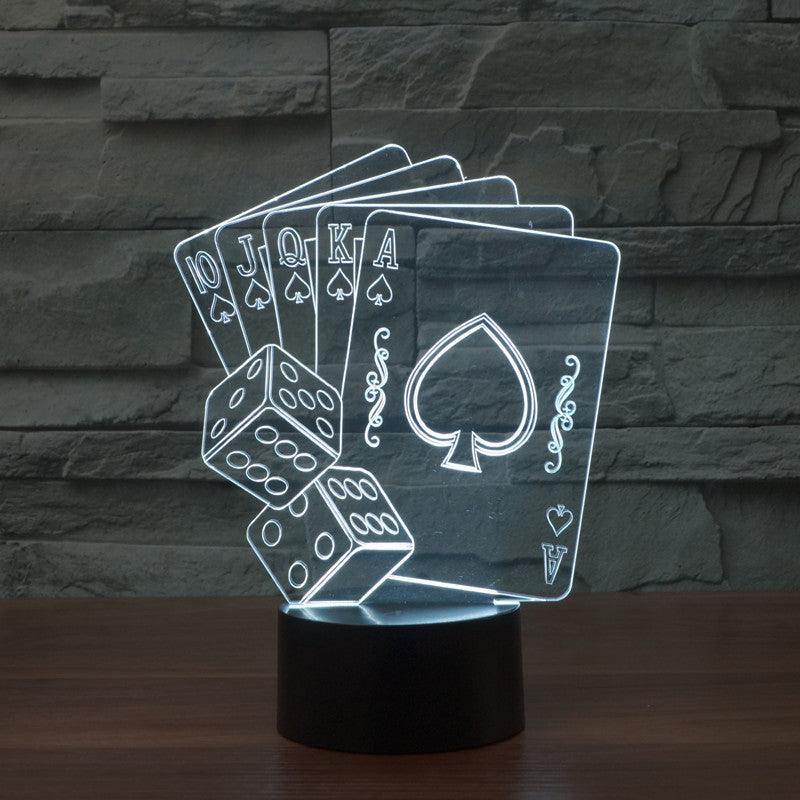 Gambler Sculpture Optical Lamp-3D Optical Lamp